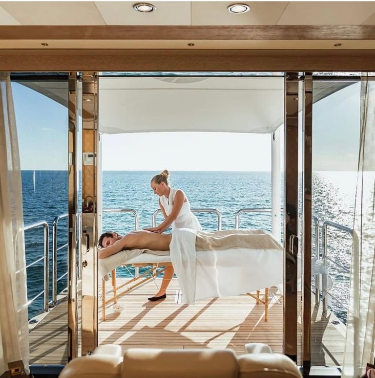 Massage on yacht