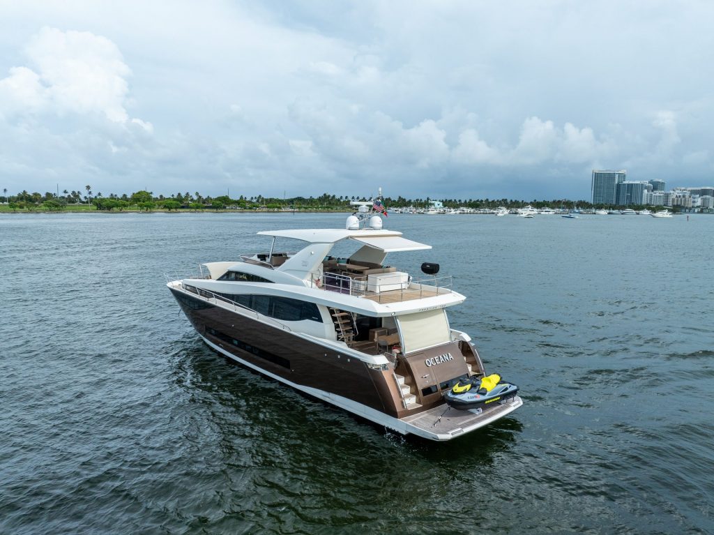 75' Prestige Oceana Fort Lauderdale Luxury Day Charter Rental Las Olas Bahia Mar FTL Yacht YachtLuxe