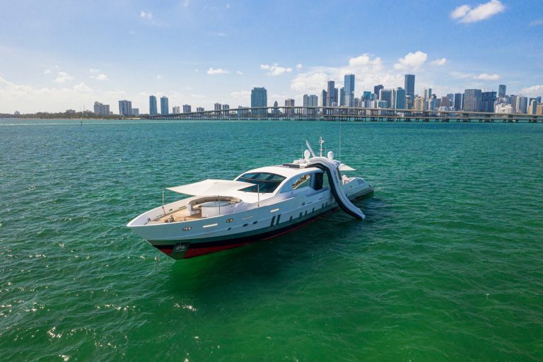 120 Tecnomar Double Shot Miami Yacht Rental Luxury Mega Super Yacht for Charter Miami The Bahamas Bimini