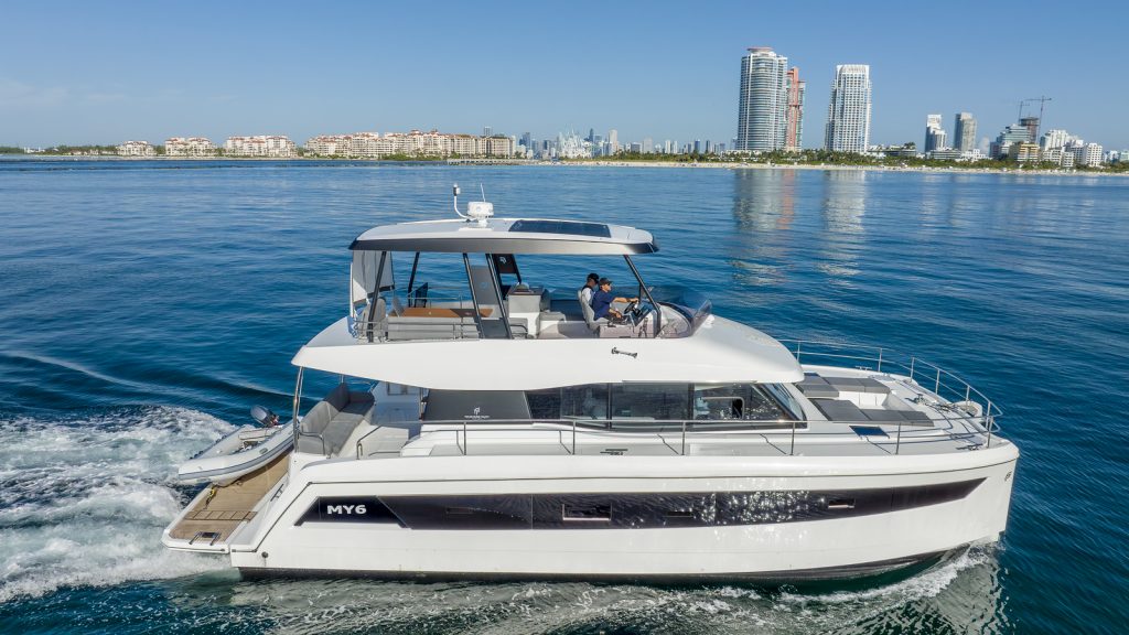 50' Fountaine Pajot MY6 Au Natural Miami Luxury Catamaran Yacht Rental Modern Charter South Beach Brickell Edgewater