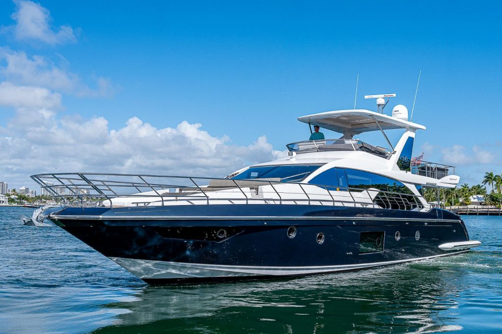 66 Azimut Blue Wave Miami Yacht Rental Charter Day Trip to Bimini Nassau Exumas Brickell South Beach 