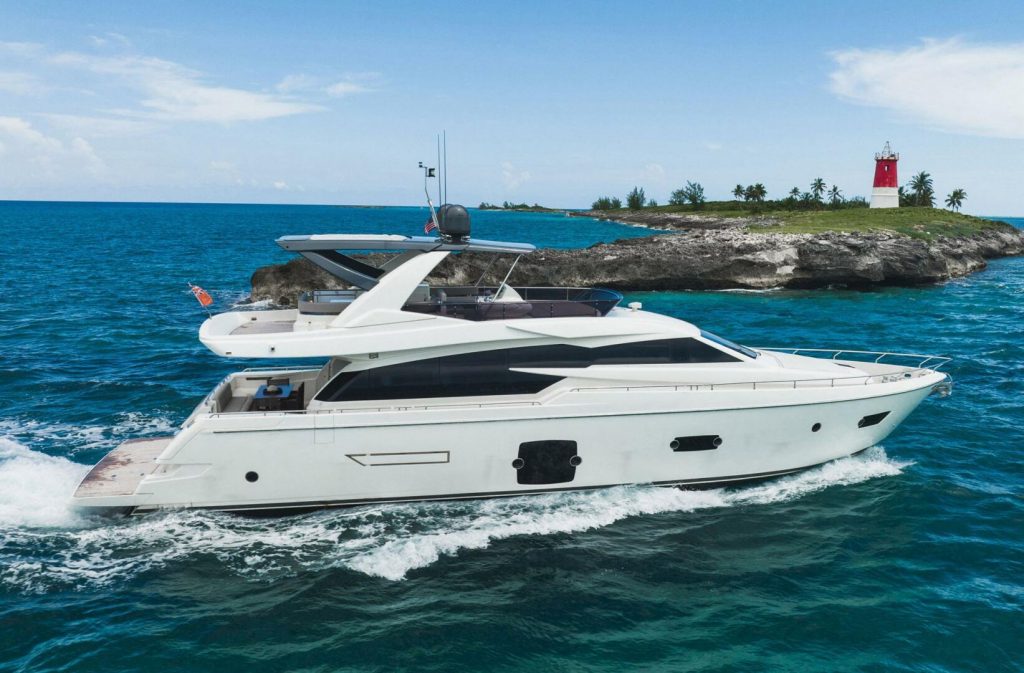 78 Ferretti KUDU Miami Day Luxury Yacht Rental Term Multiday Charter Bimini The Bahamas Modern YachtLuxe