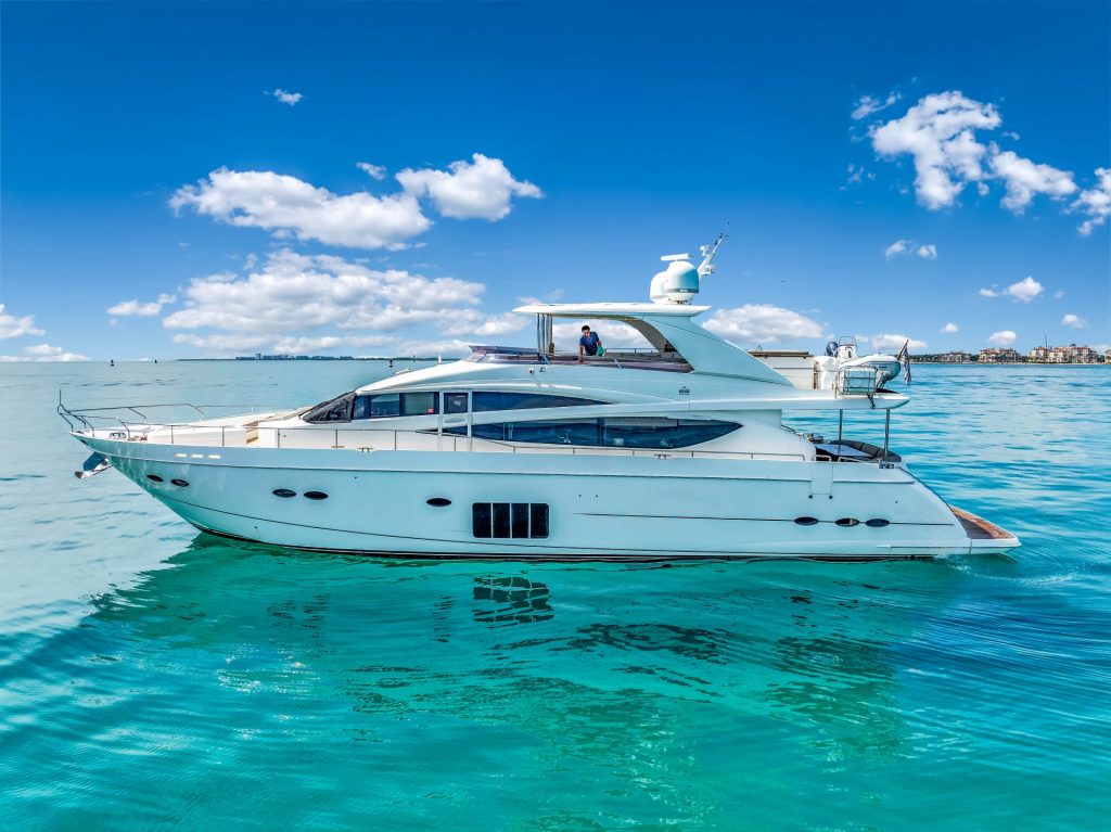 85 Princess Praying For Overtime Luxury Miami Yacht Charter Day Rental South Beach YachtLuxe