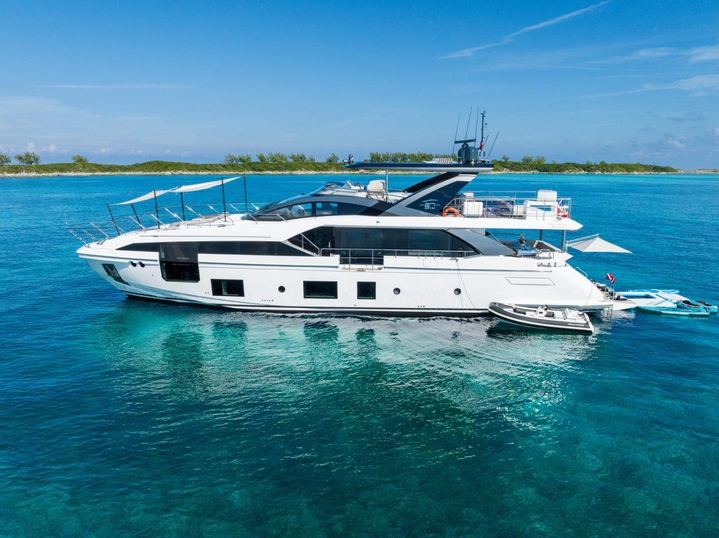 1 88' 27m Azimut Grande Compass Metri Miami Nassau Bimini Exumas Day Term Multiday Charters and Rentals