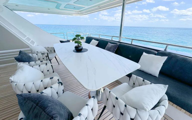 112 Custom Privilege Luxury Term Yacht Charter Weekly Bahamas Nassau Exumas Sunny Isles Multiday