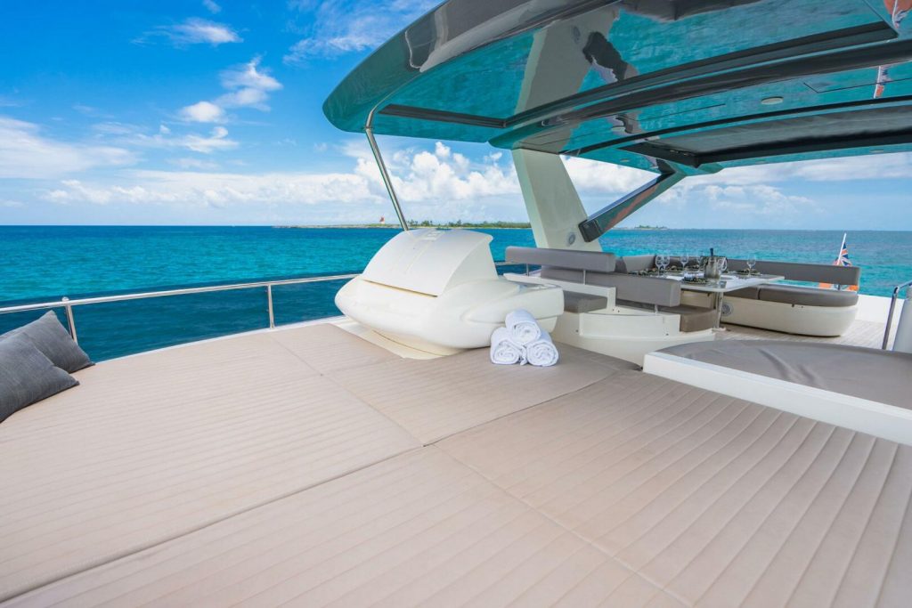 78 Ferretti KUDU Miami Day Luxury Yacht Rental Term Multiday Charter Bimini The Bahamas Modern YachtLuxe