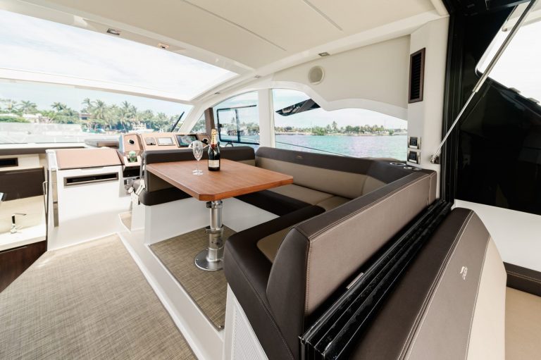 45 Galeon HTS 425 Kira Miami Luxury Day Charter Brickell South Beach Yacht Rental