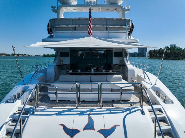 105' Leopard Carpe Diem Miami Luxury Yacht Charter jetski slide