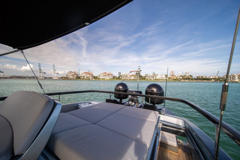 76 Riva Recreational Use Miami Luxury Day Charter Rental South Beach Modern Yacht Bimini Day Trip Same Day