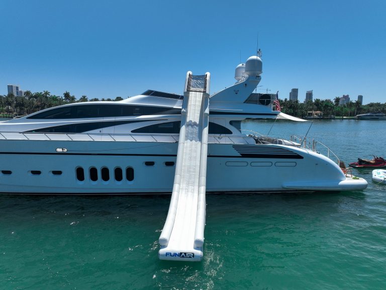 105' Leopard Carpe Diem Miami Luxury Yacht Charter jetski slide