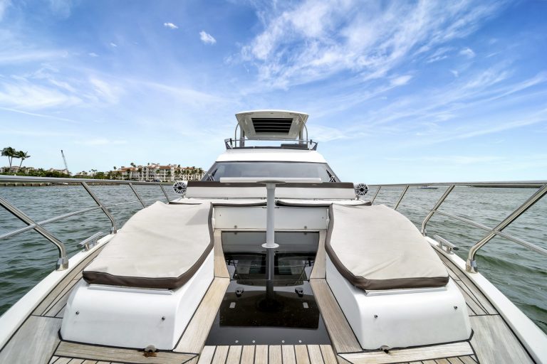 53 Galeon Fly Infinity Luxury Modern Miami Yacht Rental Charter South Beach Brickell Downtown YachtLuxe