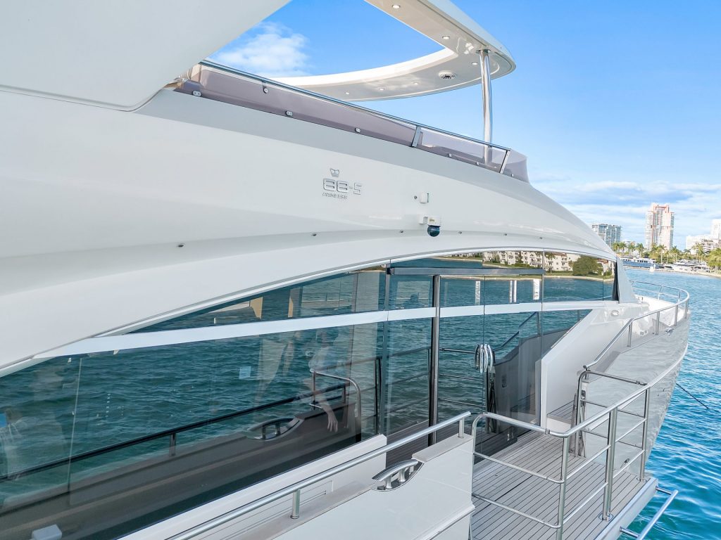 2 88 Princess Freedom Miami Yacht Rental Day Term South Beach Hottub Yacht Charter YachtLuxe