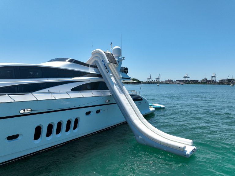 105' Leopard Carpe Diem Miami Luxury Yacht Charter jetski slide