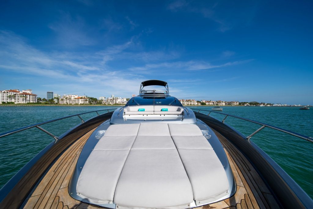 76 Riva Recreational Use Miami Luxury Day Charter Rental South Beach Modern Yacht Bimini Day Trip Same Day 