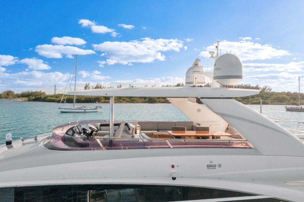 2 88 Princess Freedom Miami Yacht Rental Day Term South Beach Hottub Yacht Charter YachtLuxe