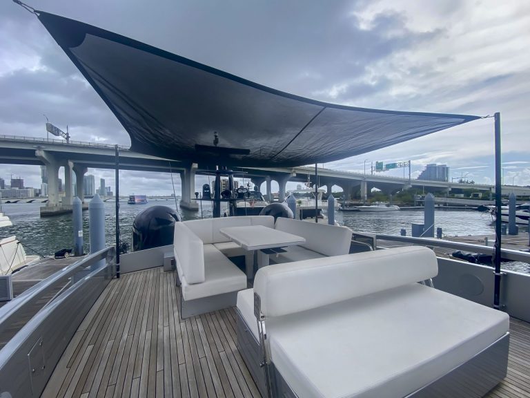 92' Pershing Jan J Arena Miami Luxury Yacht Rental South Beach Sunny Isles Charter YachtLuxe