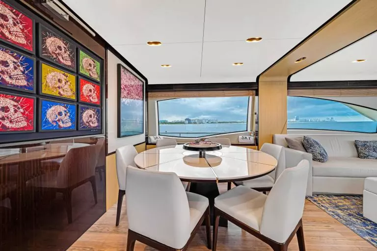 84' Azimut Sky Luxury Yacht Charter in Miami Bimini Nassau Exumas Staniel Abacos Term South Beach Day Term Yacht