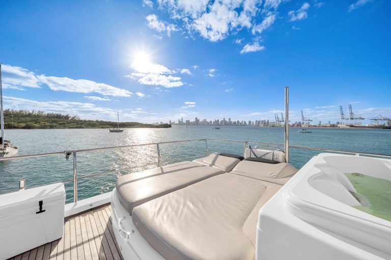 2 88 Princess Freedom Miami Yacht Rental Day Term South Beach Hottub Yacht Charter YachtLuxe