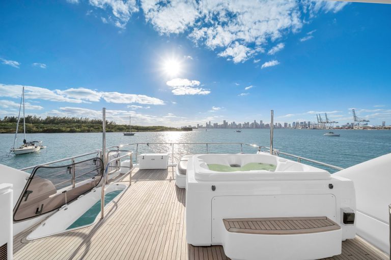 2 88 Princess Freedom Miami Yacht Rental Day Term South Beach Hottub Yacht Charter YachtLuxe