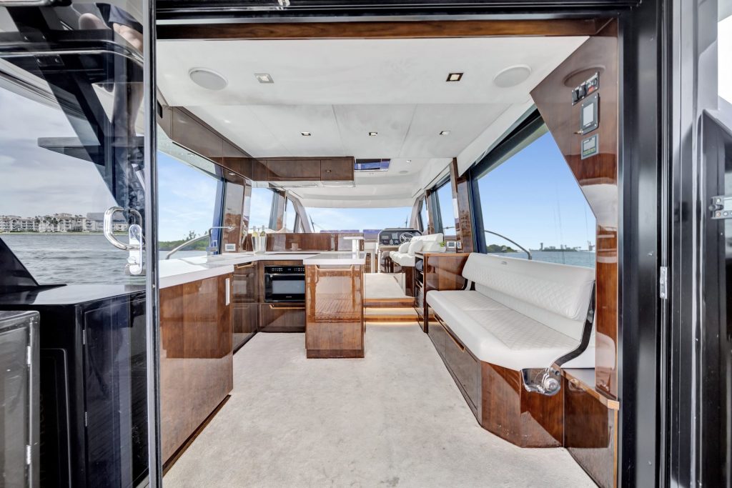 53 Galeon Fly Infinity Luxury Modern Miami Yacht Rental Charter South Beach Brickell Downtown YachtLuxe