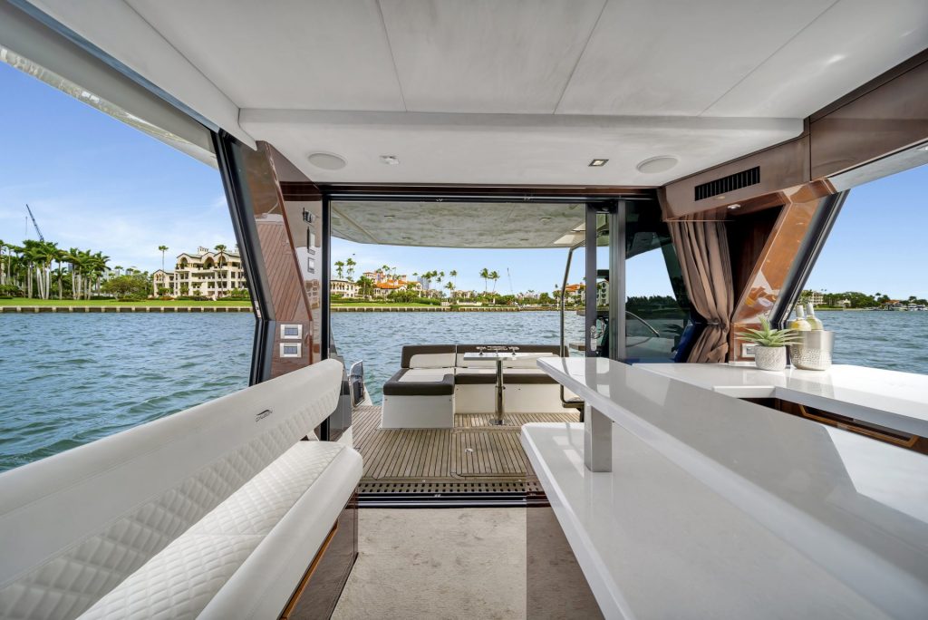 53 Galeon Fly Infinity Luxury Modern Miami Yacht Rental Charter South Beach Brickell Downtown YachtLuxe