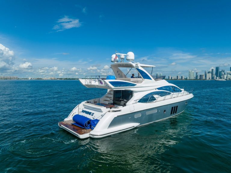 60 Azimut SUPREME II 2 YachtLuxe Miami Luxury Yacht Charter South Beach Bimini The Bahamas Waterslide