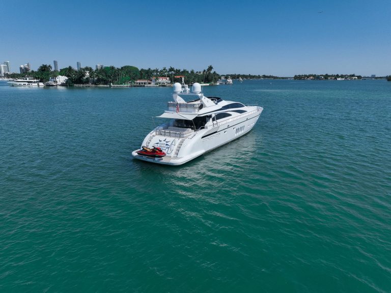 105' Leopard Carpe Diem Miami Luxury Yacht Charter jetski slide