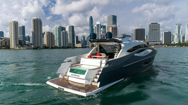 80 Numarine Adonis Miami Yacht Party Rental Jacuzzi Hottub Charter Bimini Nassau South Beach 78 HTS Adonis