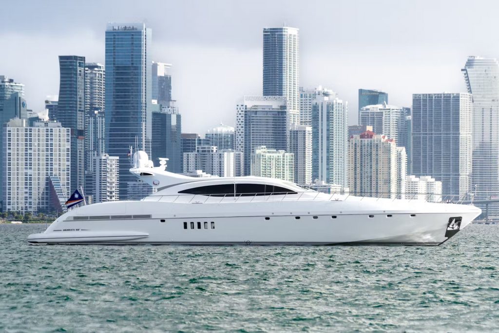 108' Mangusta Overmarine TOTAL Miami Nassau Bimini Carribean Day Term Luxury Super Mega Yacht Charter and rentals