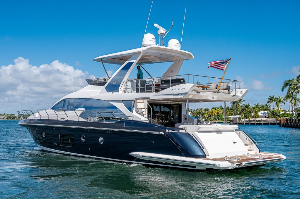 66 Azimut Blue Wave Miami Yacht Rental Charter Day Trip to Bimini Nassau Exumas Brickell South Beach 