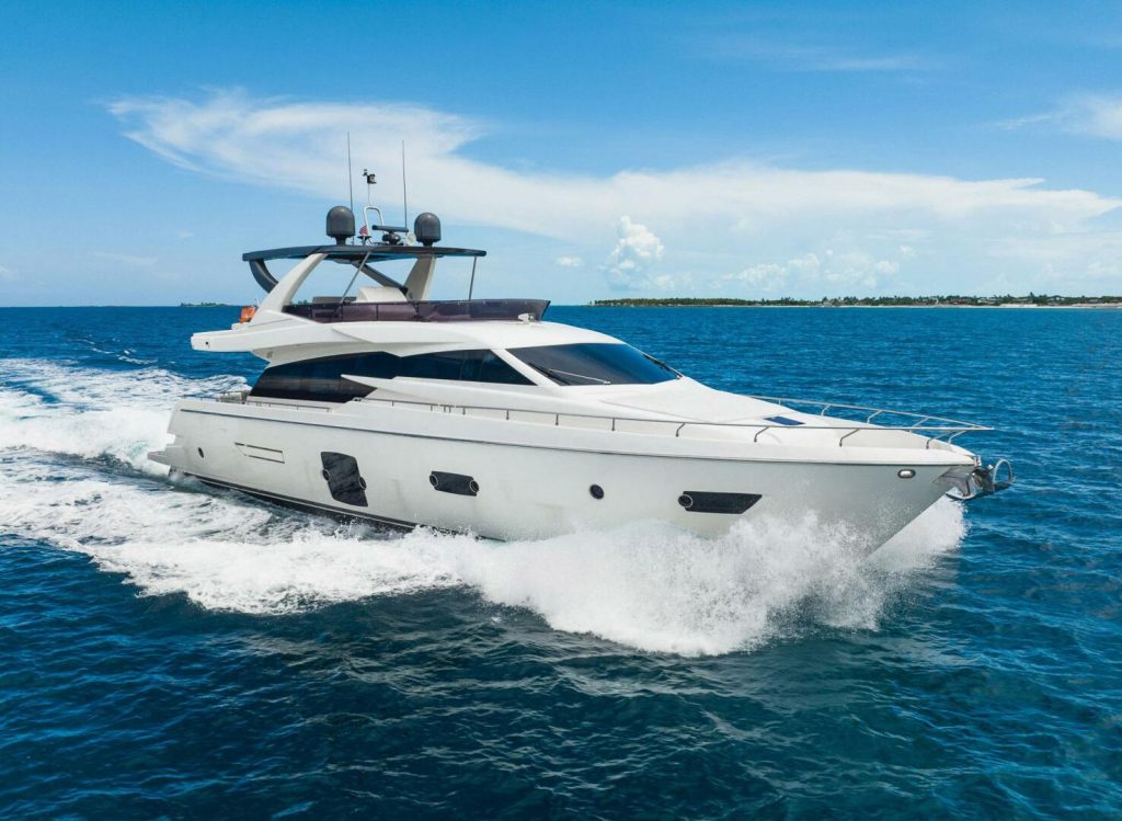 78 Ferretti KUDU Miami Day Luxury Yacht Rental Term Multiday Charter Bimini The Bahamas Modern YachtLuxe