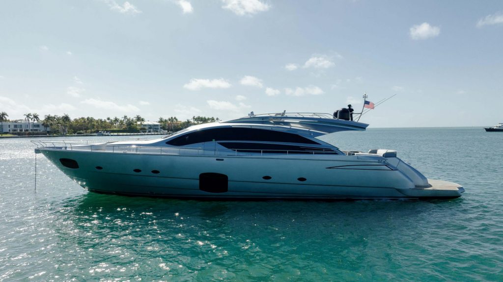 82' Pershing Milagros Luxury Yacht Party Rental Charter Miami Bimini 