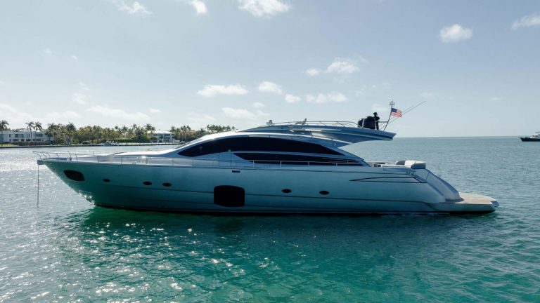 82' Pershing Milagros Luxury Yacht Party Rental Charter Miami Bimini