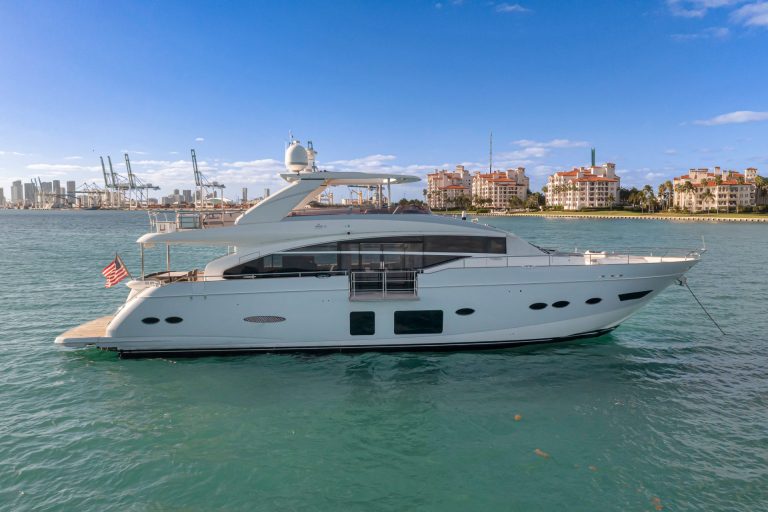 88 Princess Freedom Miami Yacht Rental Day Term South Beach Hottub Yacht Charter YachtLuxe