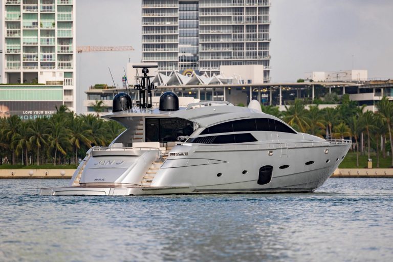 92' Pershing Jan J Arena Miami Luxury Yacht Rental South Beach Sunny Isles Charter YachtLuxe