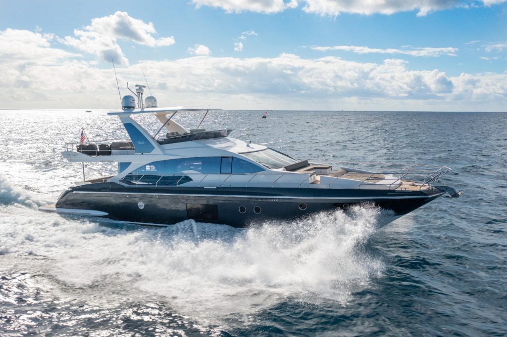 66 Azimut Blue Wave Miami Yacht Rental Charter Day Trip to Bimini Nassau Exumas Brickell South Beach 