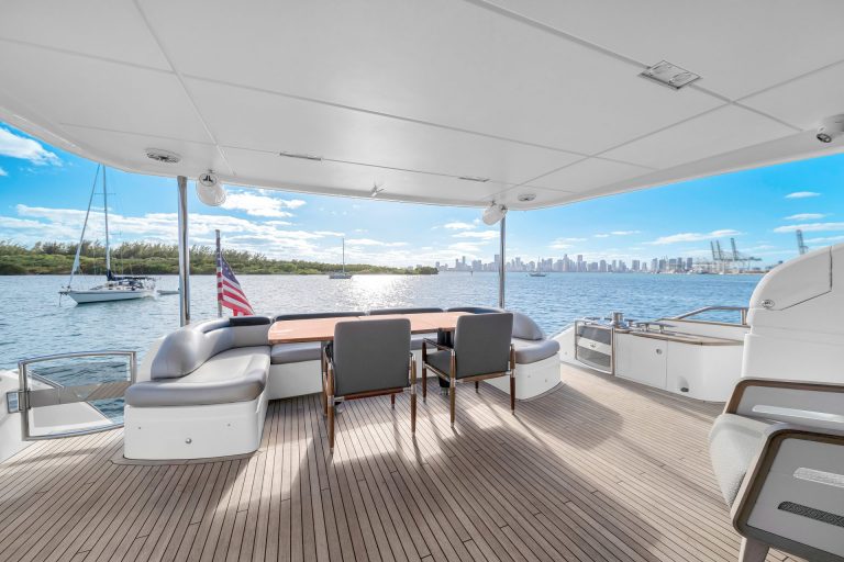 88 Princess Freedom Miami Yacht Rental Day Term South Beach Hottub Yacht Charter YachtLuxe