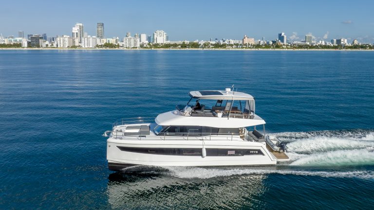 50' Fountaine Pajot MY6 Au Natural Miami Luxury Catamaran Yacht Rental Modern Charter South Beach Brickell Edgewater