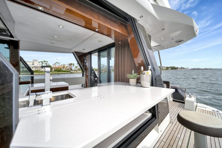 53 Galeon Fly Infinity Luxury Modern Miami Yacht Rental Charter South Beach Brickell Downtown YachtLuxe