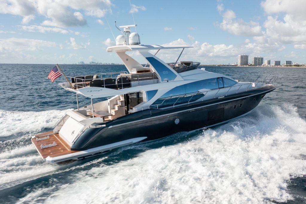 66 Azimut Blue Wave Miami Yacht Rental Charter Day Trip to Bimini Nassau Exumas Brickell South Beach 