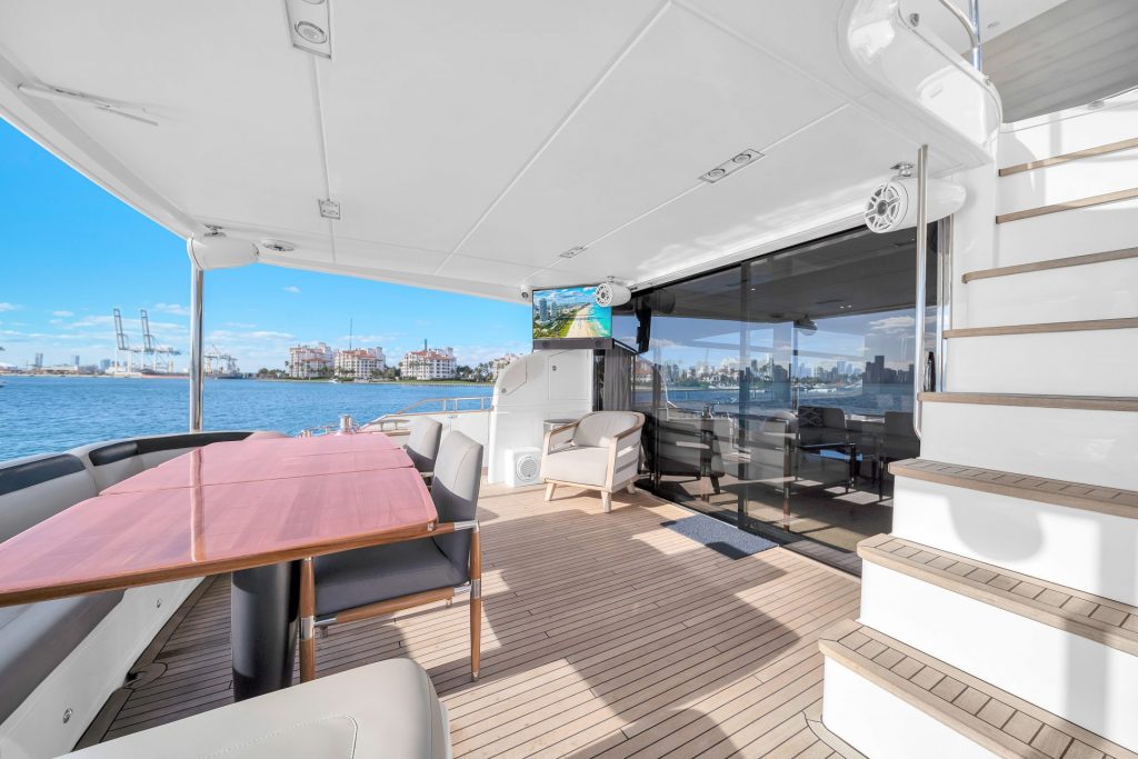 88 Princess Freedom Miami Yacht Rental Day Term South Beach Hottub Yacht Charter YachtLuxe