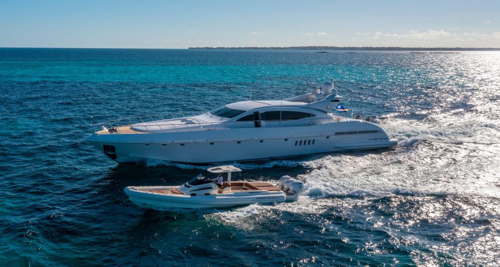 108' Mangusta Overmarine TOTAL Miami Nassau Bimini Carribean Day Term Luxury Super Mega Yacht Charter and rentals