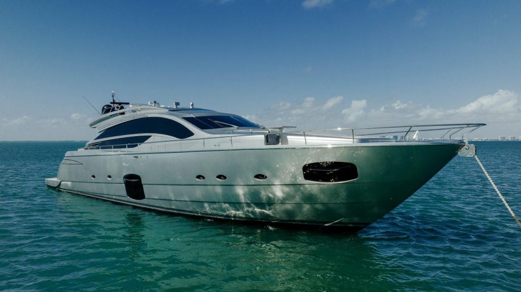 82' Pershing Milagros Luxury Yacht Party Rental Charter Miami Bimini 