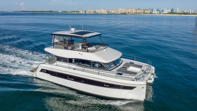 50' Fountaine Pajot MY6 Au Natural Miami Luxury Catamaran Yacht Rental Modern Charter South Beach Brickell Edgewater