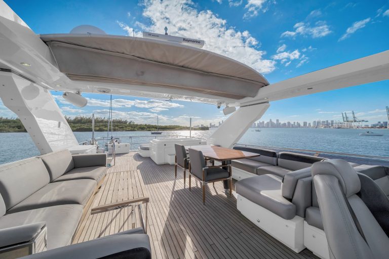 88 Princess Freedom Miami Yacht Rental Day Term South Beach Hottub Yacht Charter YachtLuxe