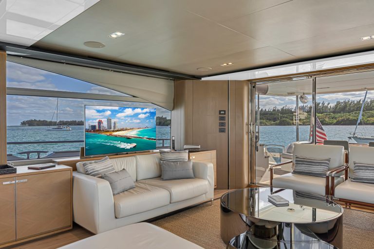 88 Princess Freedom Miami Yacht Rental Day Term South Beach Hottub Yacht Charter YachtLuxe