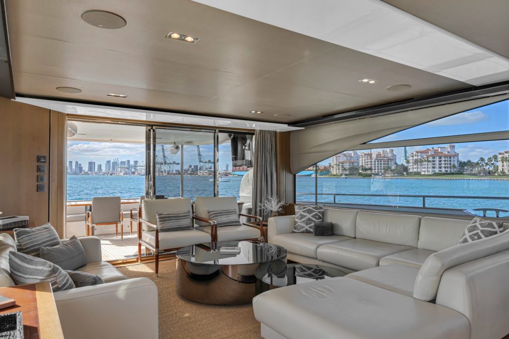 88 Princess Freedom Miami Yacht Rental Day Term South Beach Hottub Yacht Charter YachtLuxe