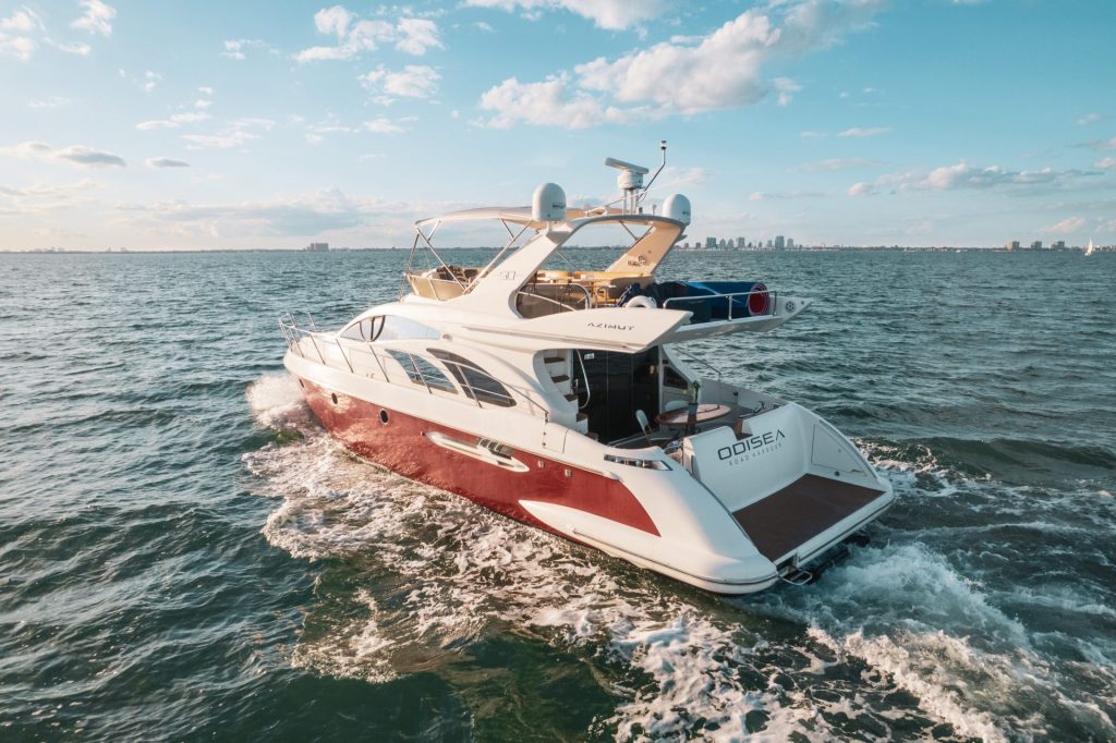 50' Azimut Odisea Bayside Luxury Yacht Rental Miami Beach South Charter Bachelorette YachtLuxe