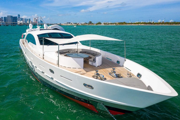 120 Tecnomar Double Shot Miami Yacht Rental Luxury Mega Super Yacht for Charter Miami The Bahamas Bimini