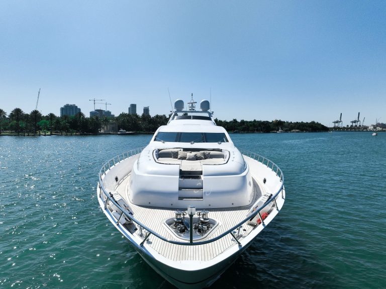 105' Leopard Carpe Diem Miami Luxury Yacht Charter jetski slide